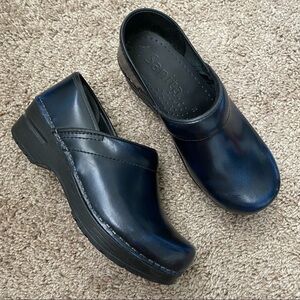 Sanita | Blue Black Slip On Clogs Size 36